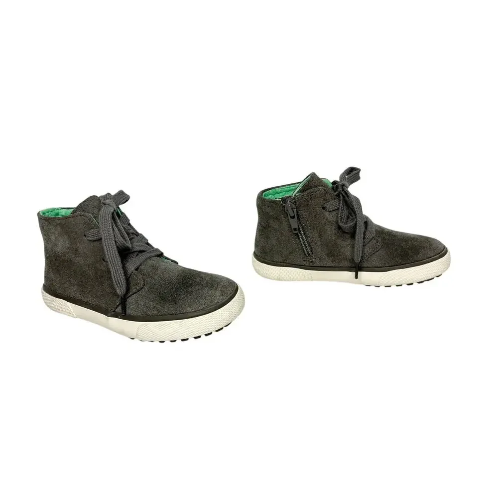 Cat &‎ Jack Faux Suede High Top Boots 9 Gray Toddler Boy Casual Desert Brogan